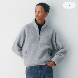 TNA polartec 1/2 zip hi hip sweater in grey